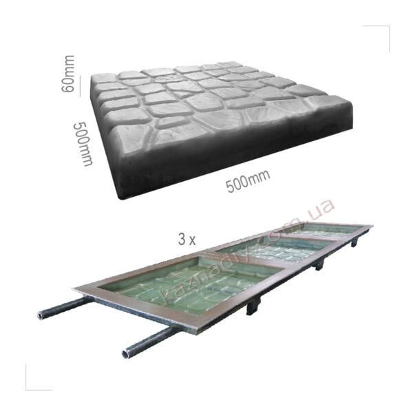 Форма для тротуарної плитки 500х60мм