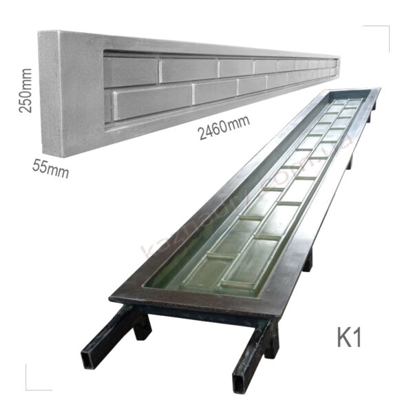 форма для забора з сітки і бетона