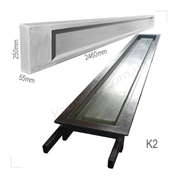 форма для паркану з сітки і бетону